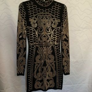 All black long sleeves with gold pattern